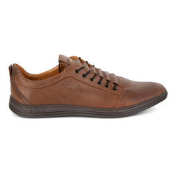 Buty męskie skórzane casual 2121/2 camel