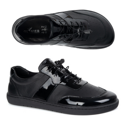 BUTY DAMSKIE BAREFOOT SKÓRA MINIMALISTYCZNE SZEROKIE ARIA floter czarny 103MP