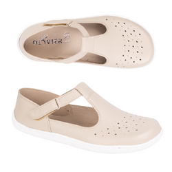 Damskie buty barefoot ze skóry naturalnej 1283 beżowe