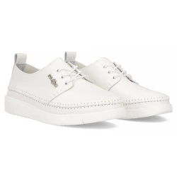 Skórzane sneakersy Filippo  DP6747/25 WH 