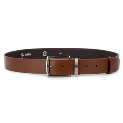 Pasek męski skórzany do spodni model 6.35 brązowy