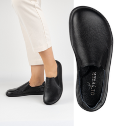 BAREFOOT Damskie minimalistyczne  wsuwane 1308POL czarne