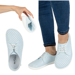 BAREFOOT Damskie minimalistyczne ażurowe 1288POL błękitne