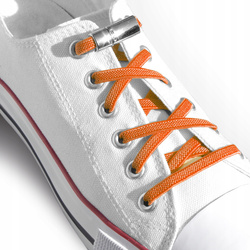 Elastyczne sznurowadła bez wiązania na magnes pomarańczowe