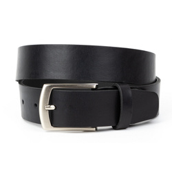 Męski pasek skórzany czarny model 8.35.2 marki OLIVIER