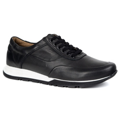 Buty męskie skórzane casual 902KNT czarne