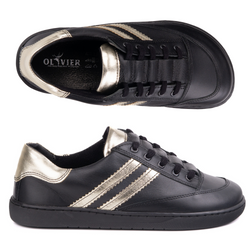 Sneakersy barefoot damskie Kaia Olivier – anatomiczne buty skórzane czarne