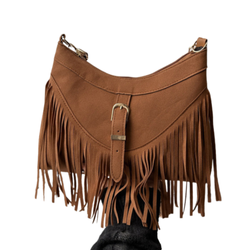 Torebka damska z frędzlami camel SB96