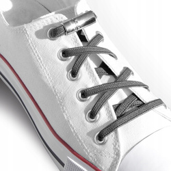 Elastyczne sznurowadła bez wiązania na magnes szare