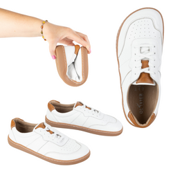 BUTY DAMSKIE BAREFOOT SKÓRA MINIMALISTYCZNE SZEROKIE ARIA Białe  103MP