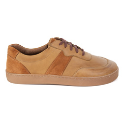 Buty męskie skórzane BAREFOOT 0549 rude