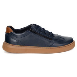 Buty męskie skóra naturalna  OLIVIER 7142DT granatowe