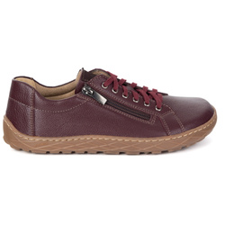 Damskie minimalistyczne buty skórzane barefoot model 1243/2 bordowe