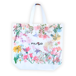 Torba zakupowa Filippo TZ0479 FL pastelowe kwiaty