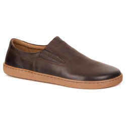 Buty BAREFOOT skórzane czarne męskie 75KZ ciemno brązowe