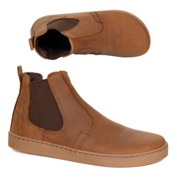 Buty męskie sztyblety barefoot skórzane Olivier 100KZ jasnobrązowe