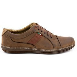 Buty męskie skórzane casual 238GT brązowe