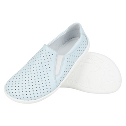 BAREFOOT Damskie minimalistyczne ażurowe wsuwane 1308POL błękitne