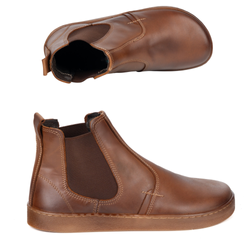 Buty męskie sztyblety barefoot skórzane Olivier 100KZ brązowe