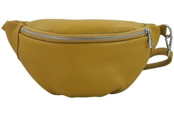 Torebka damska saszetka / nerka - CASUAL - Żółta ciemna