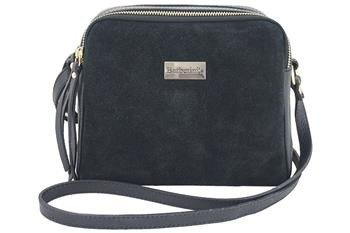 Torebka listonoszka skórzana - Czarna