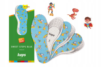 Komfortowe wkładki do butów dziecięcych Sweet Steps Blue for Kids - 3 pary