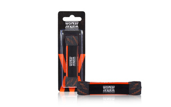 Sznurowadła płaskie czarno brązowe worker walker