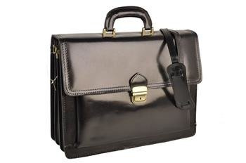 Aktówka męska skórzana - Czarny