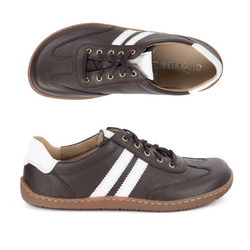 Buty BAREFOOT damskie skórzane minimalistyczne 1287 brązowe sneakersy