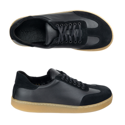 Buty męskie barefoot minimalistyczne skórzane 0248W czarne