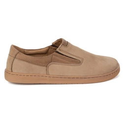 Buty BAREFOOT skórzane czarne męskie 75KZ jasny brąz