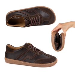 Buty barefoot damskie skórzane Olivier Eliza ciemny brąz