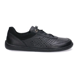BAREFOOT Skórzane buty damskie Pollonus 5-1769-001 Czarny