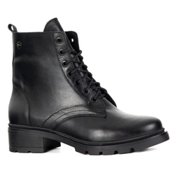 Botki damskie skórzane 1791POL czarne licowe 