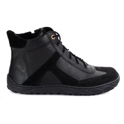 Buty damskie barefoot skórzane zimowe minimalistyczne 1294 czarne