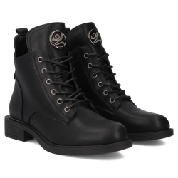 Skórzane trzewiki Filippo DBT7436/25 BK