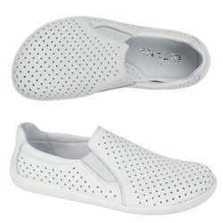 BAREFOOT Damskie minimalistyczne ażurowe wsuwane 1308POL białe 
