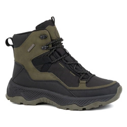 Trekkingi męskie buty zimowe za kostkę wysokie Filippo MTR6654/24 khaki