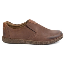 Buty męskie skórzane Casual 854/2 brązowe