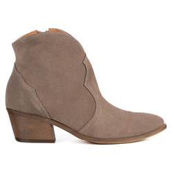 Olivier Monroe – damskie botki kowbojki skórzane zamszowe