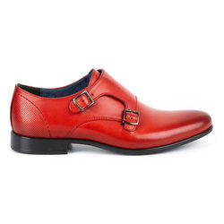 Buty męskie wizytowe monki 341/39 czerwone