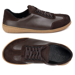 Buty męskie barefoot minimalistyczne skórzane 0742W brązowe