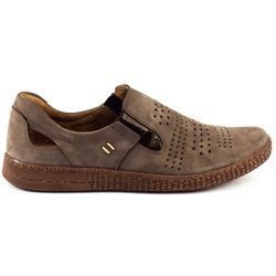 Buty męskie skórzane wsuwane 864 brązowe