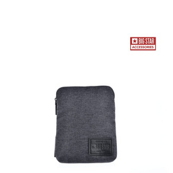 Męska szaszetka BIG STAR  z paskiem tkanina imitacja jeansu szary