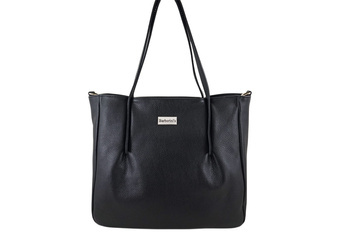 Shopperka damska skórzana Barberini's - Czarna