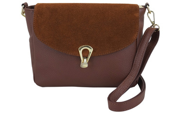 Torebka Barberinis ze złotym zapięciem - Brązowa