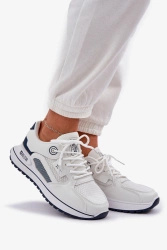 Sneakersy damskie półbuty Big Star NN274A103 białe z niebieskim