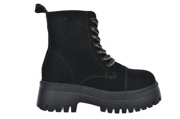 Botki damskie skórzane ocieplane Big Star SS274526 czarne