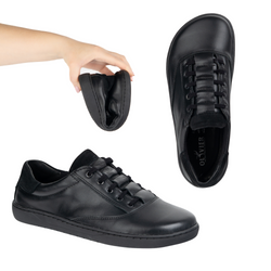 Sneakersy barefoot damskie Maja Olivier – anatomiczne buty skórzane czarne 102MP