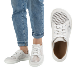 Buty damskie barefoot minimalistyczne skórzane 0772SW białe